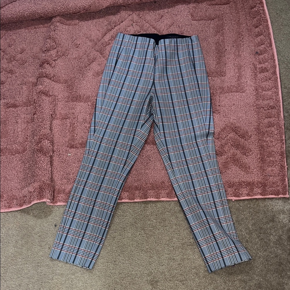 rag & bone Women's Plaid Straight Leg Pants - Black, Gray, Red